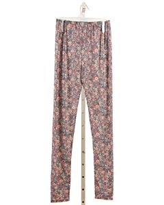 BISBY BY LITTLE ENGLISH  MULTI-COLOR KNIT FLORAL  PANTS WITH PICOT STITCHING