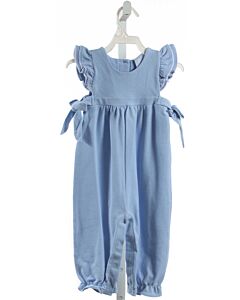 BELLA BLISS  LT BLUE PIQUE   ROMPER WITH PICOT STITCHING