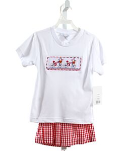 LULU BEBE  RED  GINGHAM SMOCKED 2-PIECE OUTFIT