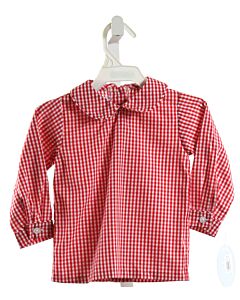 LITTLE ENGLISH  RED  GINGHAM  SHIRT-LS