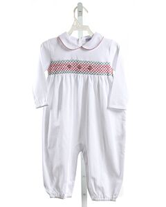 NELLAPIMA  WHITE   SMOCKED KNIT ROMPER