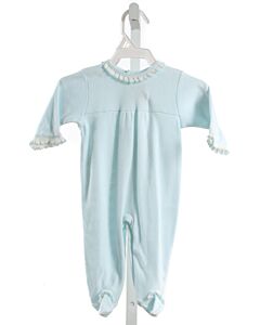 NORA LAYETTE  LT BLUE    LAYETTE WITH PICOT STITCHING