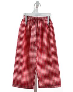 REMEMBER NGUYEN  RED  GINGHAM  PANTS