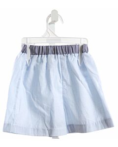 LULU BEBE  LT BLUE  GINGHAM  SHORTS