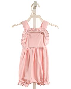 BABY BLISS  PINK KNIT   DRESSY BUBBLE WITH RUFFLE