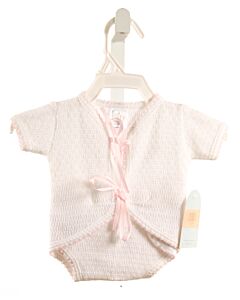 PATY, INC  WHITE KNIT   DRESSY BUBBLE WITH PICOT STITCHING