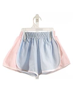 SAL & PIMENTA  LT BLUE  GINGHAM  SHORTS