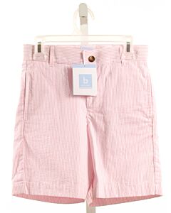 BELLA BLISS  PINK SEERSUCKER STRIPED  SHORTS