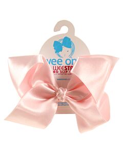 WEE ONES  LT PINK SILK   HAIR BOW
