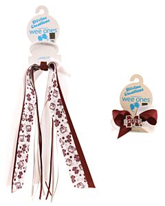 WEE ONES  MAROON    HAIR BOW