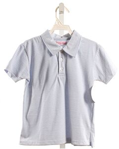 PEGGY GREEN  LT BLUE  STRIPED  KNIT SS SHIRT