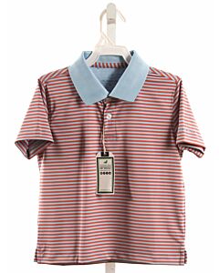 PROPERLY TIED  RED  STRIPED  KNIT SS SHIRT