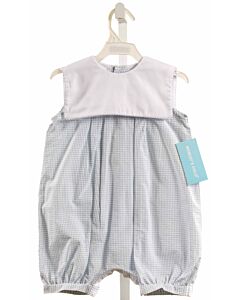 MONDAY'S CHILD  LT BLUE SEERSUCKER WINDOWPANE  JON JON