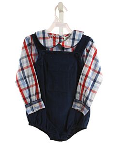 GRACE & JAMES  NAVY CORDUROY PLAID  BUBBLE