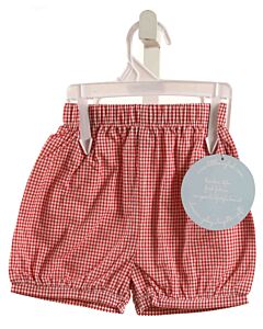 LITTLE ENGLISH  RED  GINGHAM  SHORTS