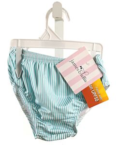 JAMES & LOTTIE  AQUA  STRIPED  SWIM TRUNKS