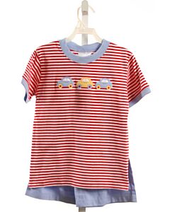 LITTLE ENGLISH  RED  STRIPED APPLIQUED 2-PIECE OUTFIT