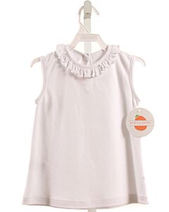 PEGGY GREEN  WHITE    KNIT TANK WITH RUFFLE