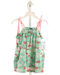 BELLA BLISS  GREEN  FLORAL  SLEEVELESS SHIRT
