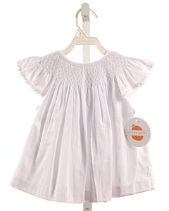 PEGGY GREEN  WHITE   SMOCKED SHIRT-SS WITH RIC RAC