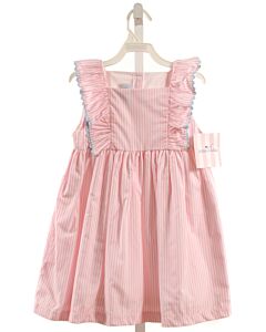 JAMES & LOTTIE  PINK  STRIPED  DRESS WITH RIC RAC