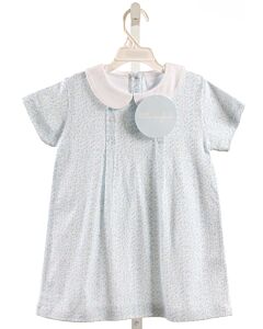 LITTLE ENGLISH  BLUE  FLORAL  KNIT SS SHIRT