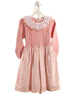 SAL & PIMENTA  PINK  FLORAL  DRESS WITH RUFFLE