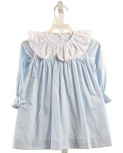 PUKATUKA  LT BLUE    DRESS WITH EYELET TRIM