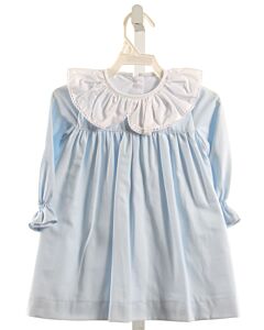 PUKATUKA  LT BLUE    DRESS WITH EYELET TRIM