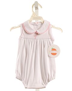 PEGGY GREEN  WHITE   EMBROIDERED KNIT BUBBLE WITH PICOT STITCHING
