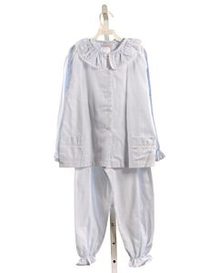 PUKATUKA  LT BLUE  GINGHAM  LOUNGEWEAR WITH LACE TRIM