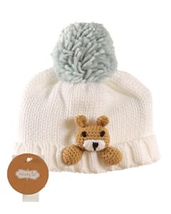 MUD PIE  WHITE   APPLIQUED HAT