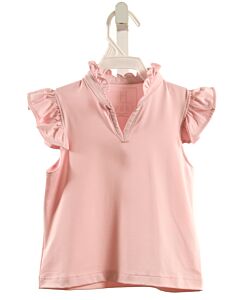 LILA + HAYES  LT PINK KNIT   SLEEVELESS SHIRT WITH RUFFLE