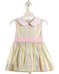 THE BEAUFORT BONNET COMPANY  PINK SEERSUCKER STRIPED  DRESS
