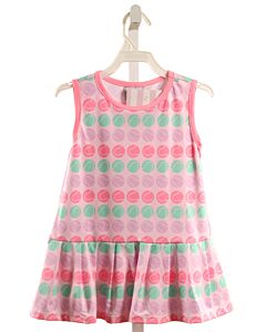 JAMES & LOTTIE  PINK   PRINTED DESIGN KNIT DRESS