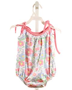 THE BEAUFORT BONNET COMPANY  PINK  FLORAL  KNIT BUBBLE WITH EYELET TRIM