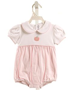 MILLY MARIE  PINK  STRIPED  KNIT BUBBLE WITH PICOT STITCHING