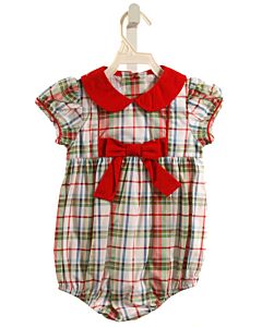 LITTLE ENGLISH  RED  PLAID  DRESSY BUBBLE