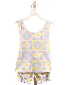 THE BEAUFORT BONNET COMPANY  YELLOW KNIT PLAID  2-PIECE OUTFIT