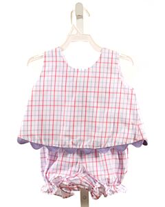 THE BEAUFORT BONNET COMPANY  PINK  PLAID  2-PIECE OUTFIT