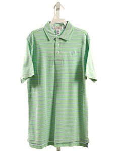 THE BEAUFORT BONNET COMPANY  MINT  STRIPED  KNIT SS SHIRT