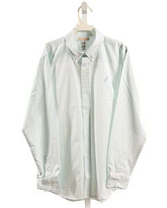 THE BEAUFORT BONNET COMPANY  GREEN  GINGHAM  DRESS SHIRT
