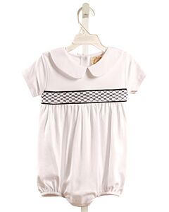 THE BEAUFORT BONNET COMPANY  WHITE   SMOCKED KNIT BUBBLE