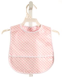 3 MARTHAS  PINK  GINGHAM  BIB