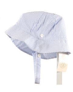 THE BEAUFORT BONNET COMPANY  BLUE SEERSUCKER STRIPED  HAT