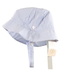 THE BEAUFORT BONNET COMPANY  BLUE SEERSUCKER STRIPED  HAT