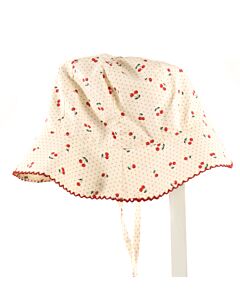 MINNOW  RED  POLKA DOT  HAT  WITH PICOT STITCHING