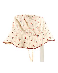 MINNOW  RED  POLKA DOT  HAT  WITH PICOT STITCHING