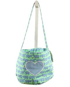 THE BEAUFORT BONNET COMPANY  GREEN   PRINTED DESIGN BAG