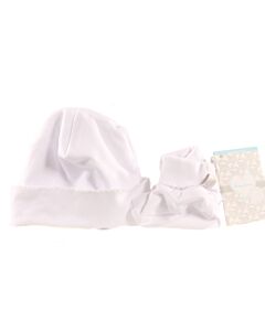 KISSY KISSY  WHITE    HAT  WITH PICOT STITCHING